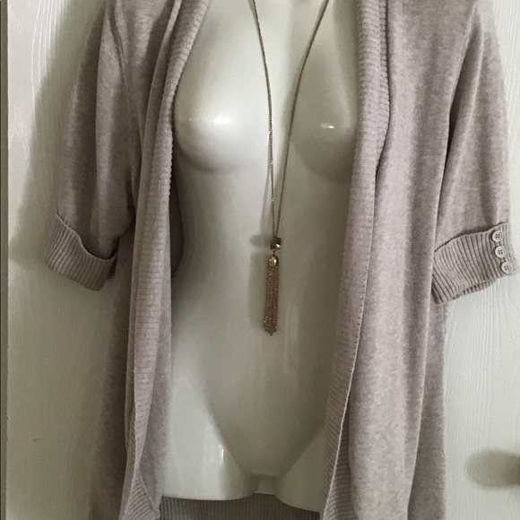89th & Madison cardigan beige size L lots detail one button neutral colo… - Picture 1 of 8